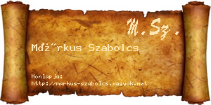 Márkus Szabolcs névjegykártya