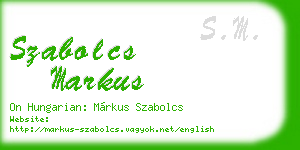 szabolcs markus business card